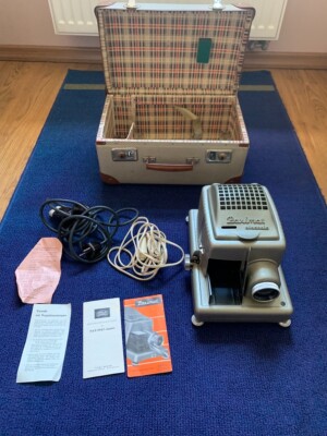 Projecteur De Diapositives Ancien PAXIMAT Electric, Valise Nurnberg, Années 1950, état Occasion