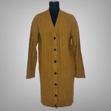 Hermes New Long Cardigan 100 Cashmere Torsades Et Sangles EU Size 44 Sweater