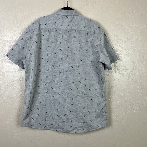 Camisa Molokai Surf Co Para Hombre Gris Manga Corta Abotonada Informal - Imagen 3 de 13