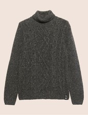 Armani Exchange A X Mens Cable Stitch Turtleneck Sweater Wool Blend Pullover NWT