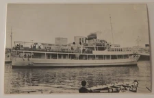 Steamship Steamer ABBAZIA real photo postcard RPPC