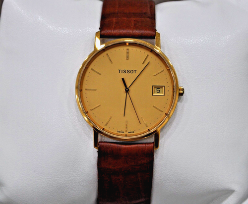 TISSOT oro massiccio EXTRA PIATTO anno 1985, d'epoca, NOS swiss made, FULL SET - Foto 3 di 11