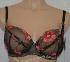 Image of Charnos Indulgence ID002, Lace, Underwired, Unlined, Semi-Sheer, Plunge Bra,