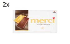 2 x MERCI Dark Chocolate 72 Cocoa Sticks Candies, Sweets 100 g 3.53 oz 