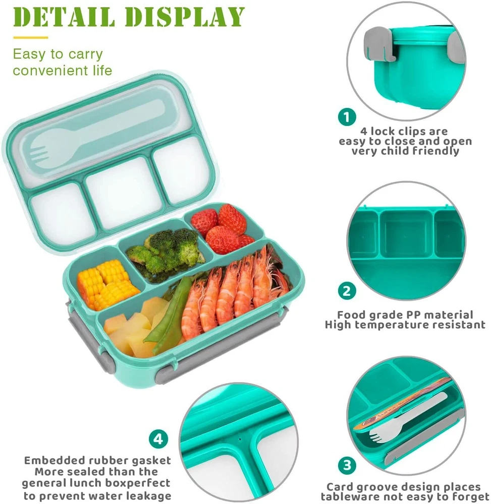 Bento Box Bento Lunch Box for Kids Adults Lunch box Made by Wheat Fiber Material