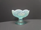 Vintahr Fenton Blue And Frosted Glass Candy Dish
