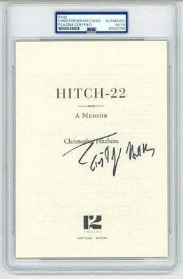 Christopher Hitchens ~ Signed Autographed ''Hitch-22'' ~ PSA DNA Encased