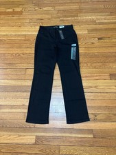 Lee Womens Flex Motion Straight Leg Jeans Size 6 SHORT Black Regular Fit NWT 50