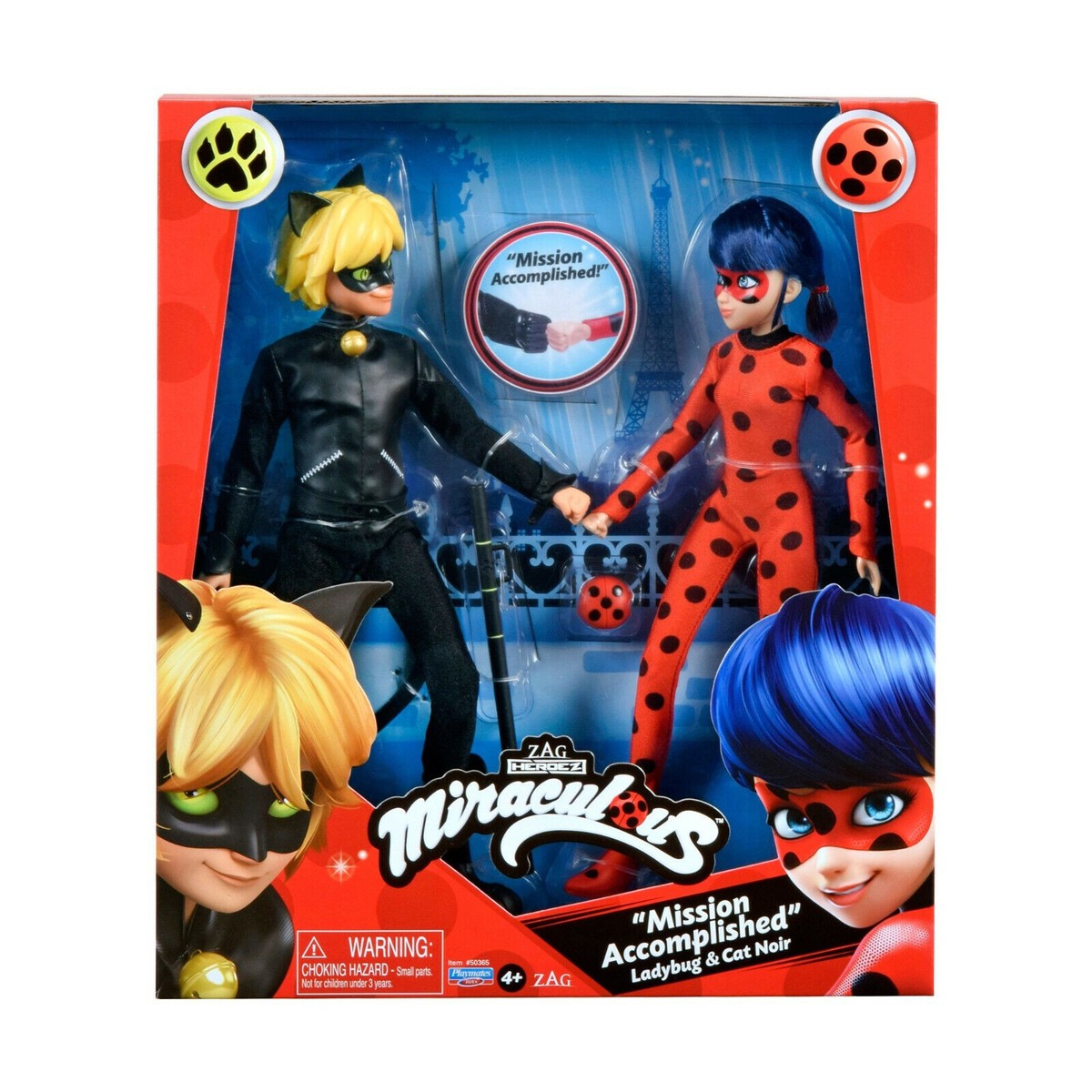 MIRACULOUS LADYBUG AND CAT NOIR DOLL 2 PACK MISSION ACCOMPLISHED