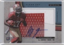 2012 Topps Strata Clear Cut Rookie Relics Blue 43/75 AJ Jenkins Patch Auto 0b5