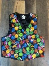NWT Vintage Looney Times Mania Christmas Silk Vest S/M