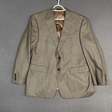 Lauren Ralph Lauren Blazer Mens 42R Brown Houndstooth Sport Coat Silk Wool
