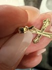New 10k Solid Gold Cross Pendant - NO CHAIN — photo 8