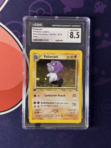 Poliwrath (1st Edition) graded CGC 8.5 for sale on eBay