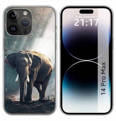 Silikonhülle Kompatibel Mit iPhone 14 Pro Max (6,7) Design Elefanten Zeichnungen