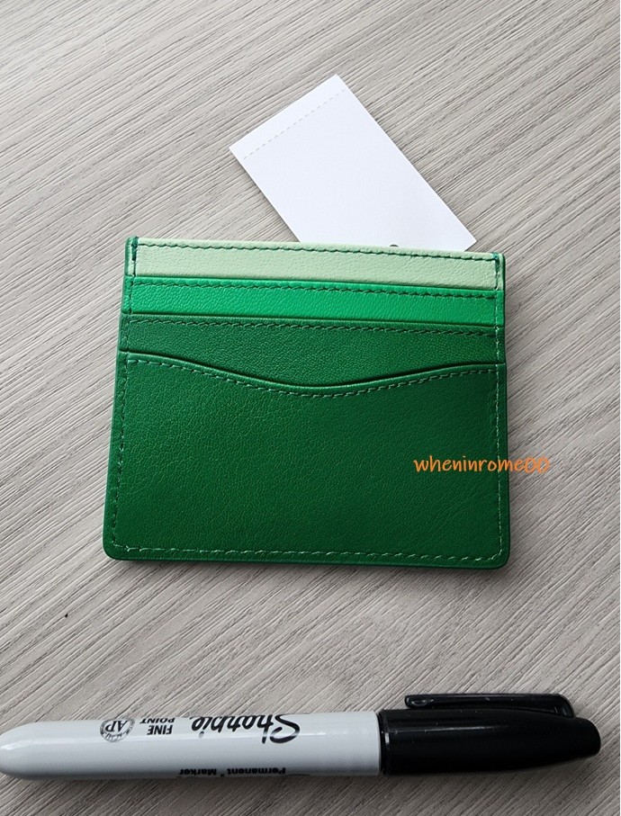 J.Crew Factory NEW Leather Card Holder Green Wallet NWT💚🩵 | eBay
