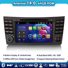 64GB Android 14 Autoradio Mercedes Classe CLS/E W211 W219 CarPlay Navigatore DVD