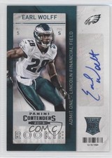 2013 Panini Contenders Earl Wolff #137 Auto 6x7
