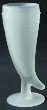 Tiara Indiana Glass Frosted Powder Horn Pilsner Glass — listing 4