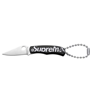 Supreme Spyderco Bug Knife BLACK SS26 In Hand   