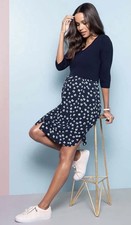 Seraphine Summer Dress Navy Floral Detachable Top Maternity Size 14 Immaculate