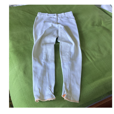 DAFNA Damen Turnierreithose mit Kniebesatz in Weiß, Größe 40