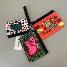 Lesportsac Gaku Artist Collab Wristlet Pouch Set of 3 NWT