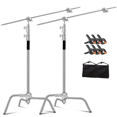2 pack Photo Studio 10ft Heavy Duty C Stand Century Stand for Aputure Godox
