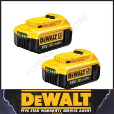Image of 2 x DeWalt Reconditioned DCB182 18V 4.0AH XR Lithium Li-Ion Slide Battery Pack