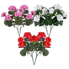 Set of 2 Artificial Flowers UV Resistant Fake Plants Outdoor Home Garden Decor