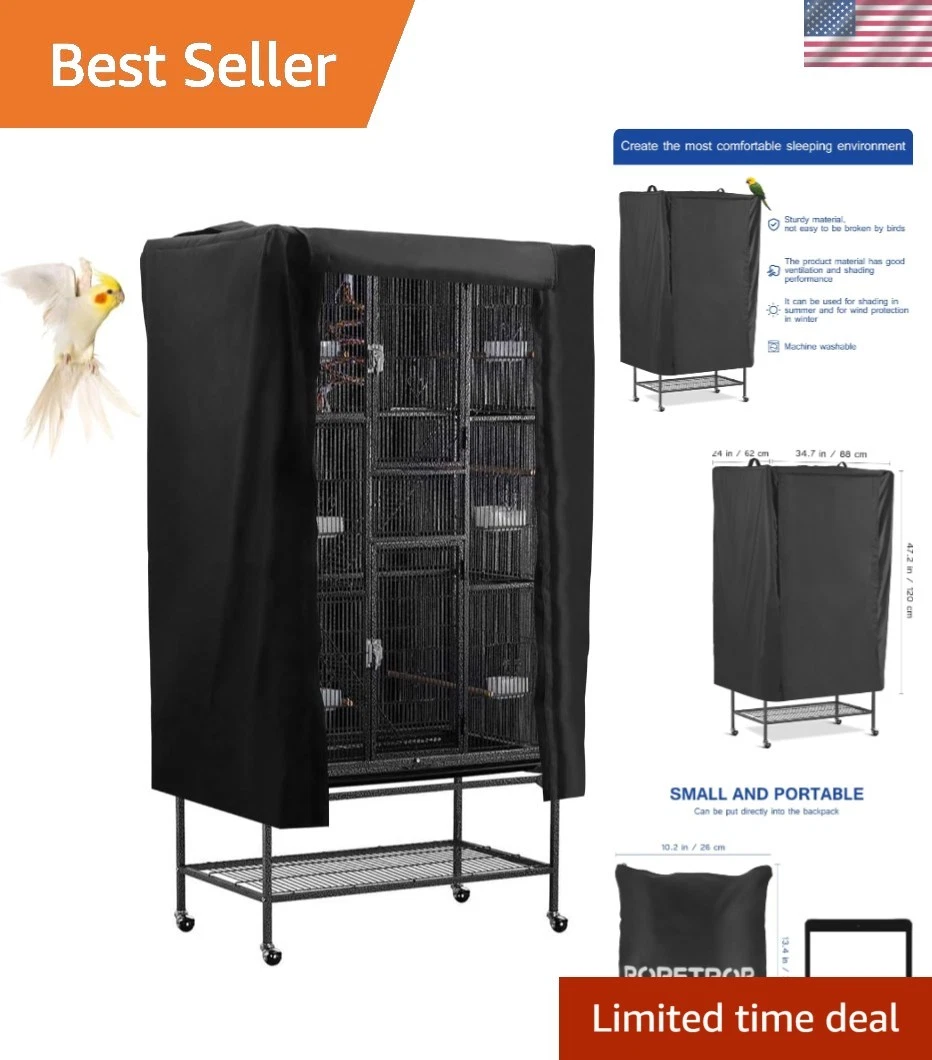 Universal Bird Cage Cover, Good Night Parrot Cage Cover for Birdcage Accessor...