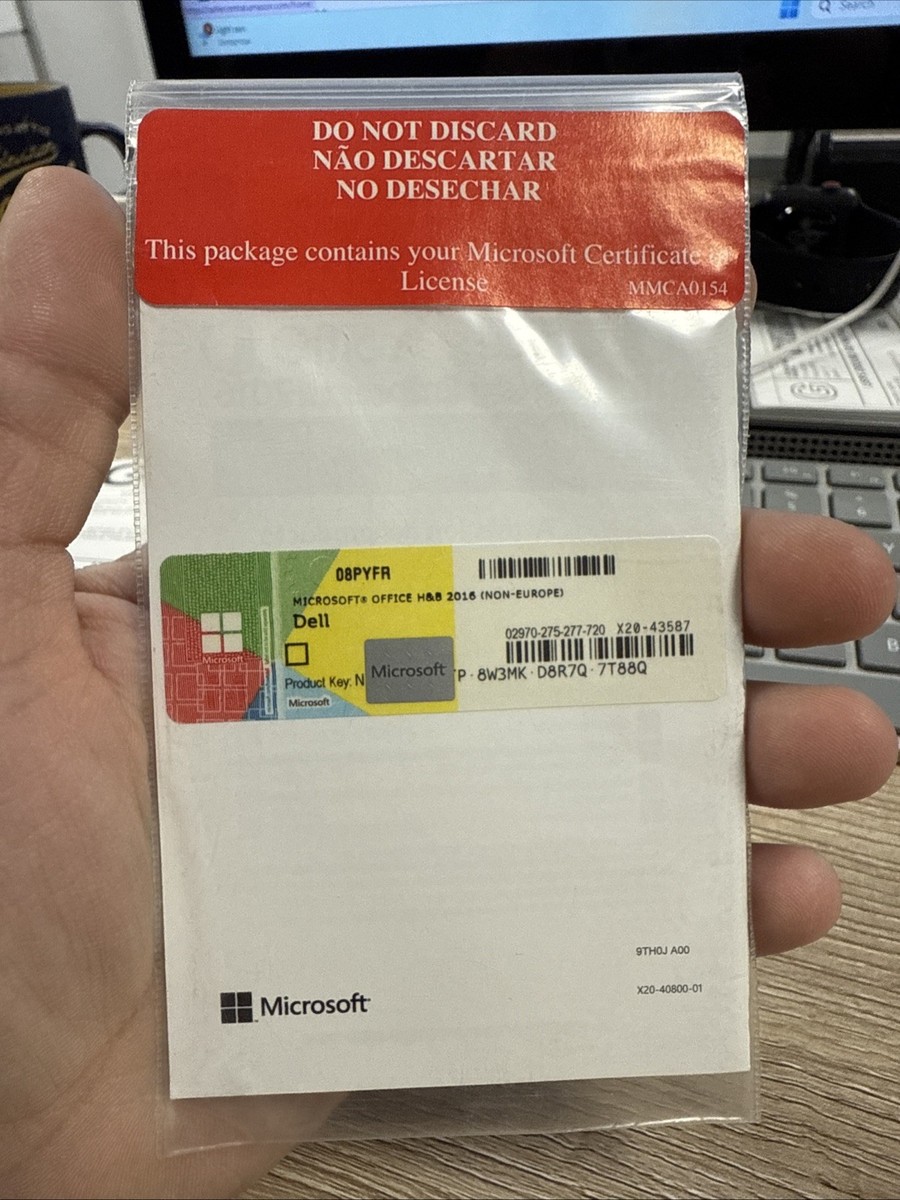 New Microsoft Office Home & Business 2016 Software for Windows