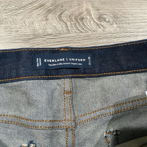 EVERLANE The Slim 4-Way Stretch Organic Jeans Uniform Classic Blue Men's 31x28 - Picture 4 of 7