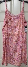 NWT Ralph Lauren Women's L Large Double Strap Shortie Knit Nightgown Pink Orange