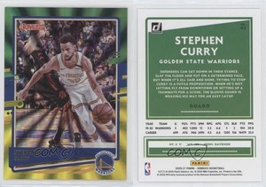 2020-21 Panini Donruss Green & Yellow Laser Stephen Curry #41