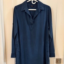 Quince Women's Navy Tunic-Style Dress/Long Blouse, Small, Excellent Condition