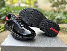 Men's Prada Americas Cup Black Low-top Fashion Casual Shoes