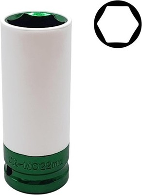 22mm 1/2'' Drive Wheel Protector Impact Socket, Non-Marring Lug Nut Thin 22MM 