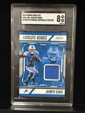JAHMYR GIBBS 2024 Panini Absolute Heroes Materials #’d /250 #AHM-JGS SGC 8 NMMT