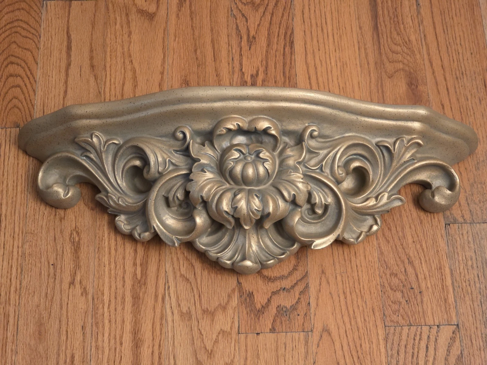 Ornate Gold Tone Wall Shelf Hollywood Regency Touch Of Class 22" X 7"