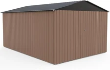 Large Utility Shed with Ventilation – 8’x12’ Storage for Garden Tools,Trash