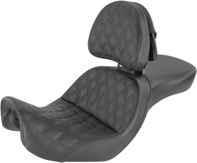 SADDLEMEN Explorer Seat 806-04-030LS with Backrest FXDWG Dyna Wide Glide