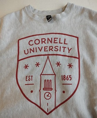 Cornell University Big Red Crewneck Sweatshirt Small Grey Uscape Apperal Adult 