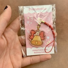 Red And Gold Sleigh Bell Phone Charm