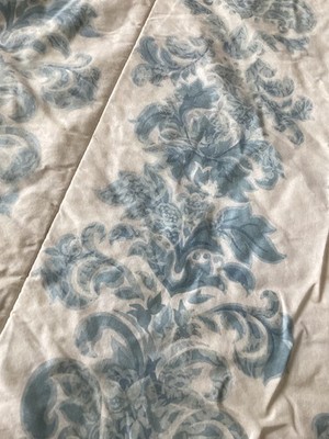 Vtg Jessica McClintock Jonette Blue Cream French Rose Floral Full Comforter