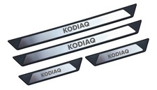 For Skoda KODIAQ Chrome Door Sill Trim Plate Covers Scratch Guard 4 Pcs