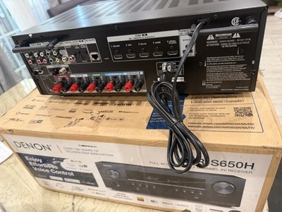 Denon AVR-S650H 5.2 Ch. 75W 4K AV Receiver with HEOS  Built-in Bundle-OPEN BOX!