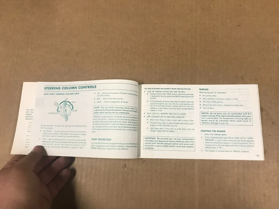 Vintage 1977 Buick LeSabre Estate Wagon, Riviera Glovebox Owner's Manual - Image 3 of 4