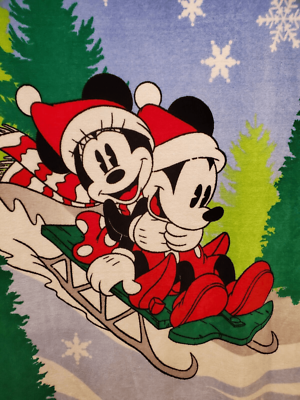 Vintage DISNEY Fabricado Mickey Mouse Minnie Mouse Christmas