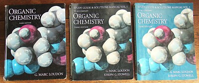 Organic Chemistry 3rd Edition Loudon + study guide & solutions manual vols 1 & 2